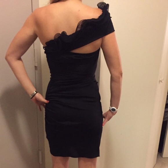 Catherine Malandrino one shoulder ruffle dress - Picture 3 of 6